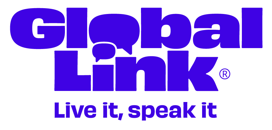 Logotipo Global Link. Live it, speak it